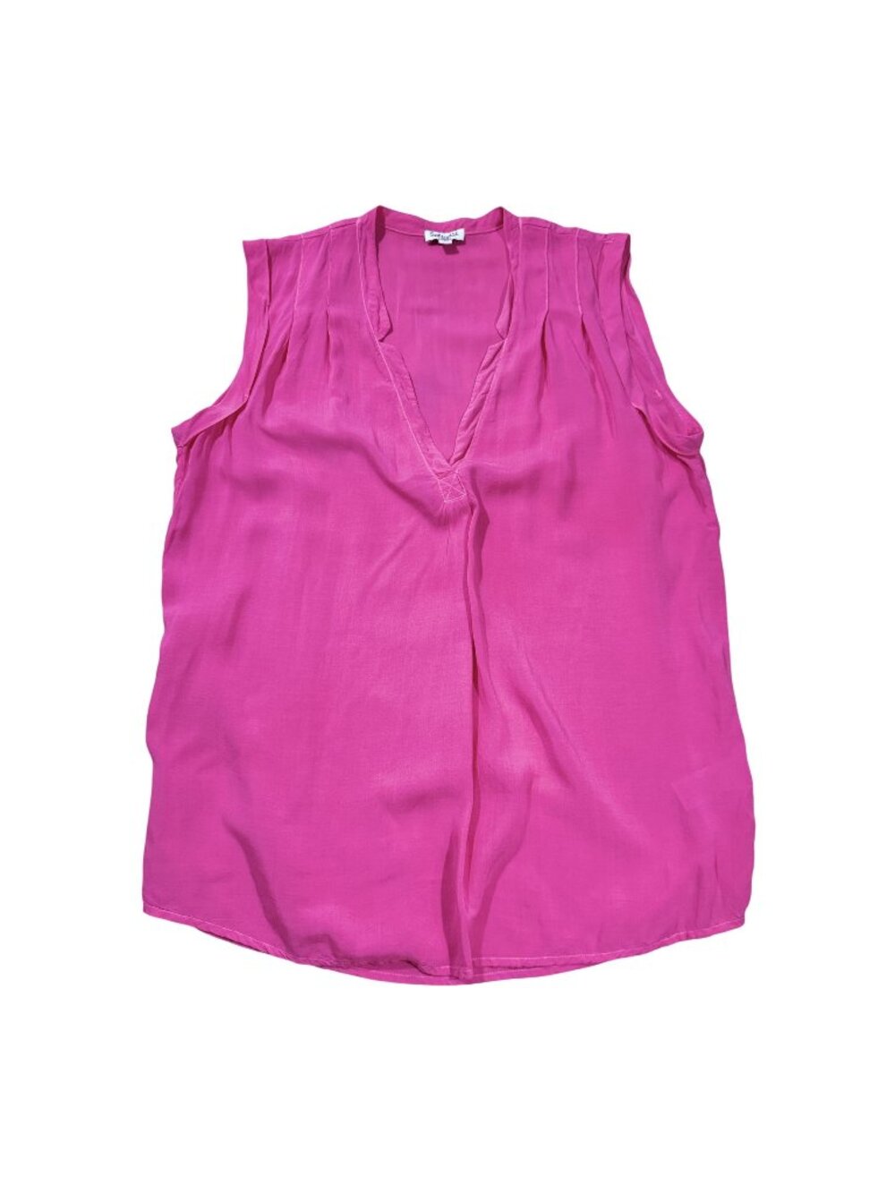 Splendid Women’s Pink Sleeveless V Neck Rayon Blouse Tank Top Bright Pink XS